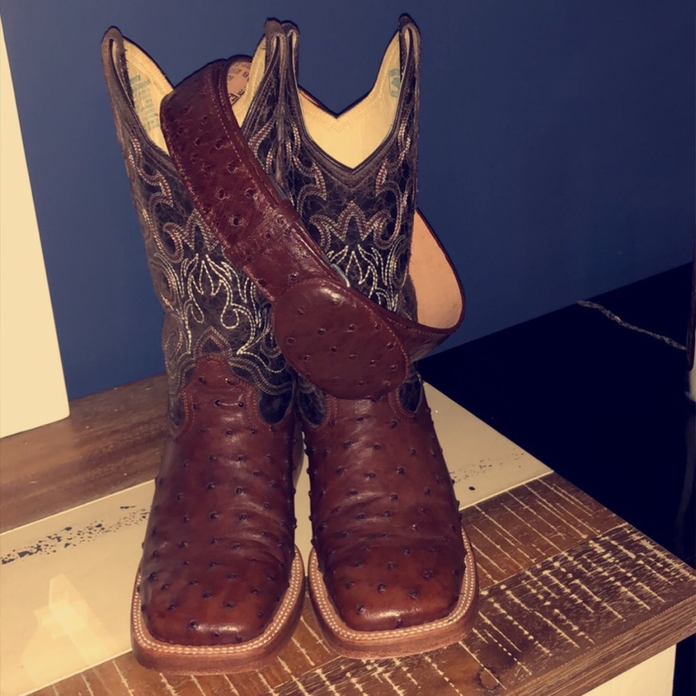 Cowboys boots- original Ostrich skin